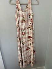 Matthew & David women’s vintage pink Floral sleeveless Dress Sz 10 Cottage Core