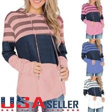 Women Winter Hoodie Long Sleeve Knit Pullover Tops Casual Sweatshirt Hoodie SALE