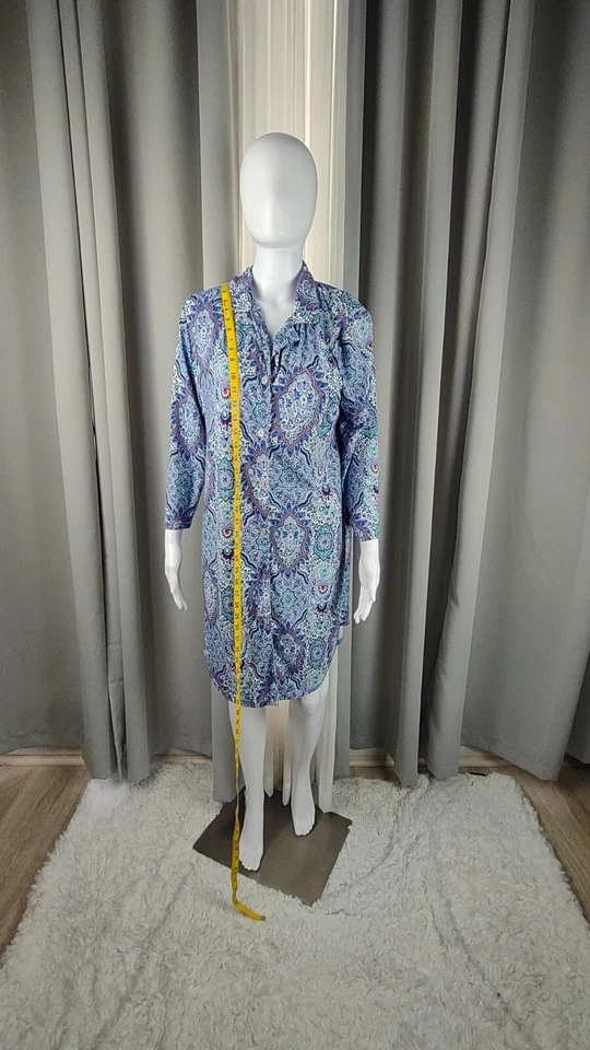 Camisón Ink + Ivy Floral Paisley Abotonado Talla Grande Foto 3 de 4