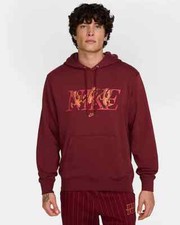 New Nike Sportswear Fleece Hoodie Sweatshirt Team Red Safety Orange