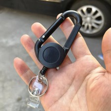 2x Tarjeta de Identificación Llavero Clip Cordón Llavero Retráctil Tirar Nombre Etiqueta Retroceso Cuerda