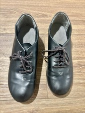 Black Capezio Dance Tell Tone Tap Shoes Size 7-7.5M