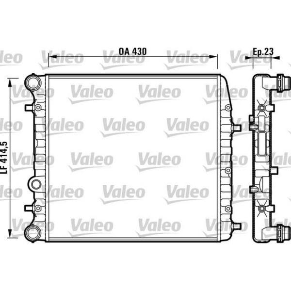 Valeo WasserküHler MotorküHler Alu FüR VW Polo 9N_ 1.4 16V 1.2 Skoda Fabia II-image