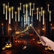 20PCS Floating Candles with Wand Remote, Flameless 20 PCS Candles with Wand