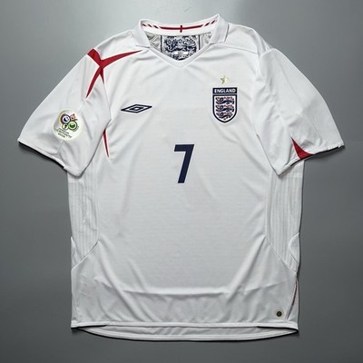 ENGLAND UMBRO 2006 WORLD CUP FOOTBALL SOCCER HOME JERSEY #7