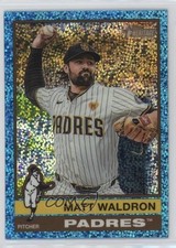 2025 Topps Heritage Chrome Light Blue Sparkle Refractor Matt Waldron #497 5i3