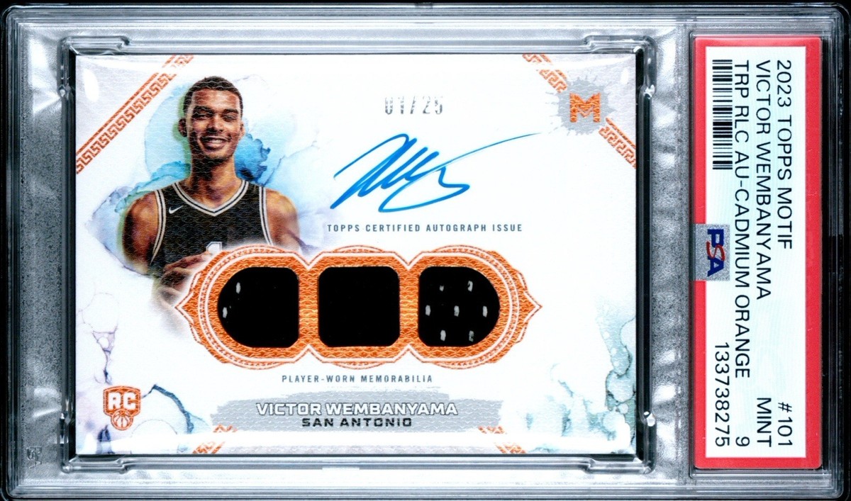 2023-24 Topps Motif - Rookie Triple Relic Auto Victor Wembanyama 