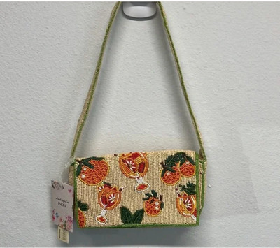 Aperol Spritz Cocktail India Beaded Shoulder Bag Drinks Oranges Tik Tok Viral