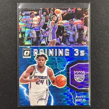 2021-22 Donruss Optic BUDDY HIELD Raining 3s Blue Pulsar #7