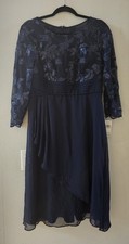 ALEX EVENINGS DRESS, MIDNIGHT, SZ 6