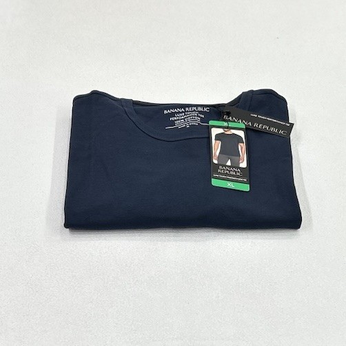 Banana Republic Men’s Luxe Touch Performance Tee, Blue, Size XL