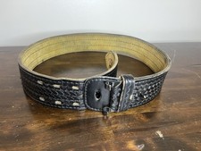 Safariland MDL 87 Police Security Duty Belt Black Pattern Size 32 No Buckle