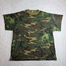 80s paper thinb Camo T Shirt XL Single Stitch Made in USA Paratrooper