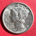 1940D US Mercury SILVER Dime Choice AU Details! "Denver" Mint! Old US Coin!