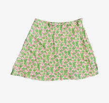 ZARA A-Line Floral Mini Skirt, Pink/Green, Flower Theme, Women s XS Regular