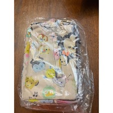 Disney Tsum Tsum Character Print Zippered Pouch Organizer Bag Hong Kong Tan