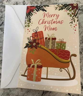 STOCKWELL GREETING CARDS Merry Christmas MOM Most Loving Caring 5”x7.75" Stockwell Greeting Card