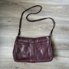 Etienne Aigner Leather Crossbody Shoulder Bag Vintage Oxblood Burgundy