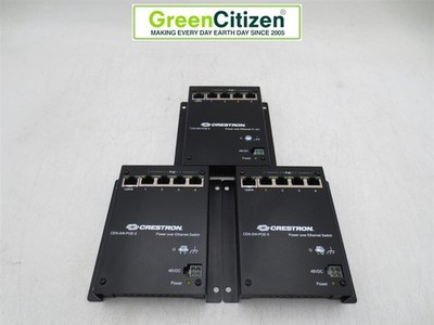 Lot of 3 Crestron CEN-SW-POE-5 Power Over Ethernet Switch 