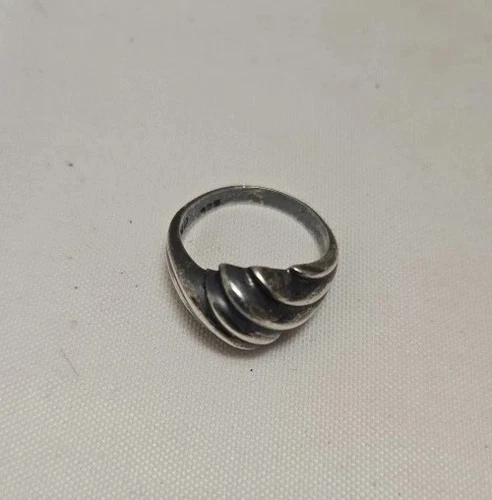 Vtg silver  band ring size 6.34