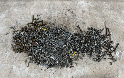 14+ LBS Mixed Screws Bolts Nuts Washers Hardware Lot Anchors Fasteners Bulk
