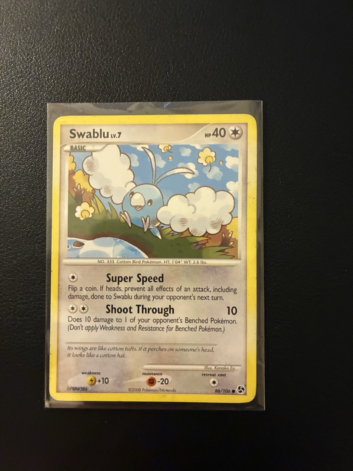Swablu #86/106 Great Encounters Pokemon tcg