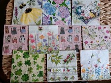 10 Individual Cocktail Napkins