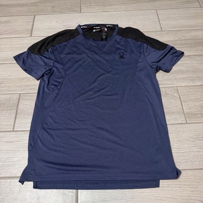 Spyder Active ProW B Crew Neck Gray Quick Dry T Shirt S Breathable Stretch