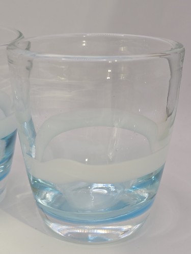 Set of 4 Murano Tumbler Art Glasses Hand Blown "goti de fornasa” Alfredo 3.5" - Picture 5 of 11