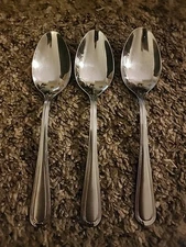 Martha Stewart Everyday Stainless MSE Silverware Empire 3pc Soup Spoon 6.5"