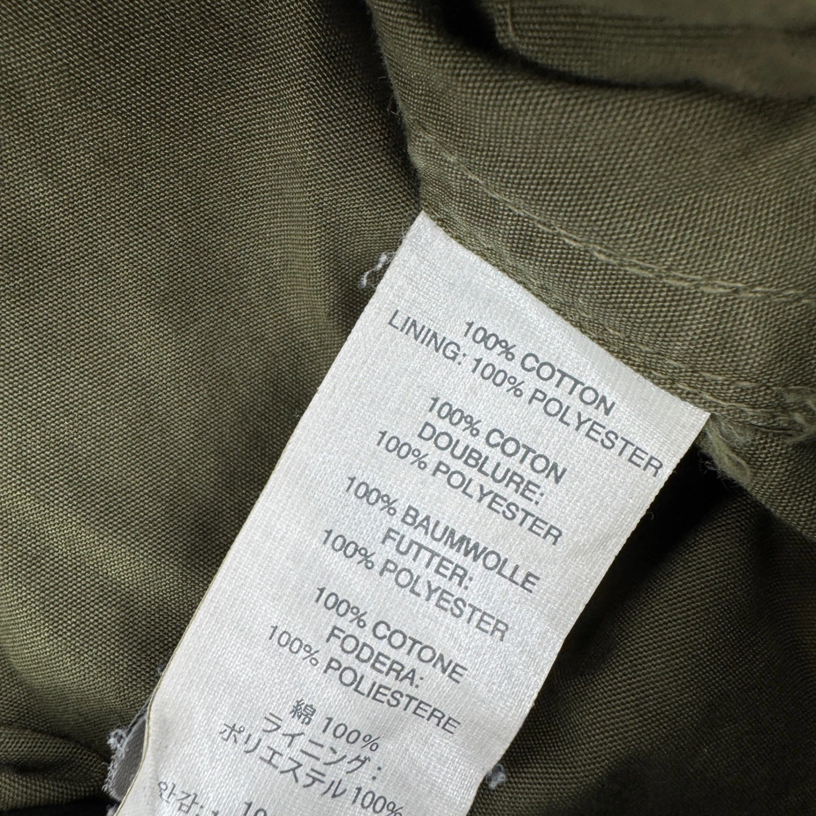J.Crew Mens Field Jacket Army Green Utility Hooded Military Coat NX-631 Small - product detail image 4