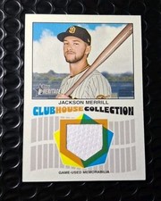 Jackson Merrill 2026 Topps Heritage CCR-JME Clubhouse Collection Relic