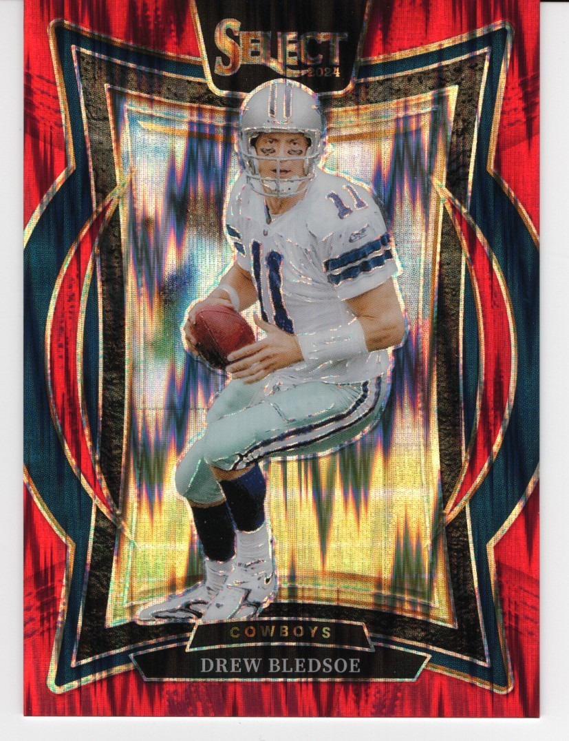 2024 Panini Select - Concourse Drew Bledsoe #53 Red Shock Prizm /249 COWBOYS