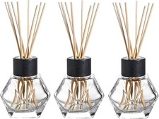 3PC Clear Glass Reed Diffuser Bottles 7oz with 24 Sticks