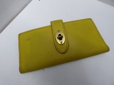 Ladies Fossil dark yellow leather purse / card holder