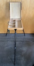Portable Wooden Art Easel Box Adjustable Tripod Stand w Strap Storage Case