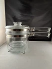 VINTAGE Pyrex Double Boiler & Insert w/ Glass Lid Flameware 6283 With Lid, Wire