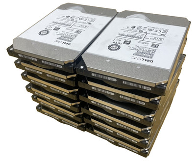 LOT OF 12 Dell EMC 10TB SAS 12Gb/s 7.2K 3.5'' H5H72101CLAR10T0 B 50K-70K
