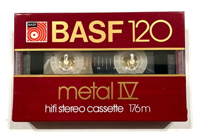 BASF Metal IV 120 audio cassette blank tape sealed Made in Germany Type IV