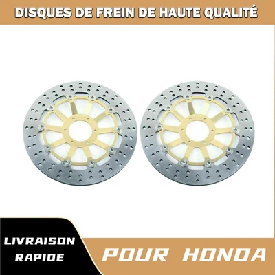 2x Disques de frein Avant pour Honda CBR600F GL 1500 97-03 XL1000V 99-12 VFR 800 - Photo 1/4