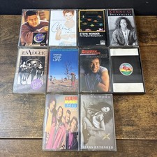 Vintage Lot Of 10 Cassette Tapes Rock Pop Hip Hop Various Artists 1989s 1990s