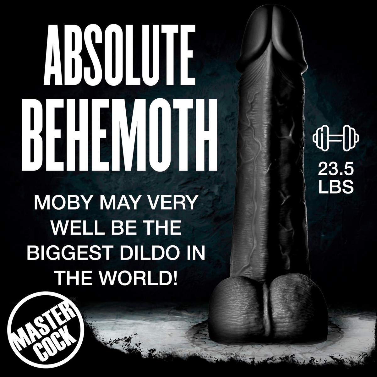 gröster dildo der welt Moby Huge 2 Foot Tall Super Dildo - Black