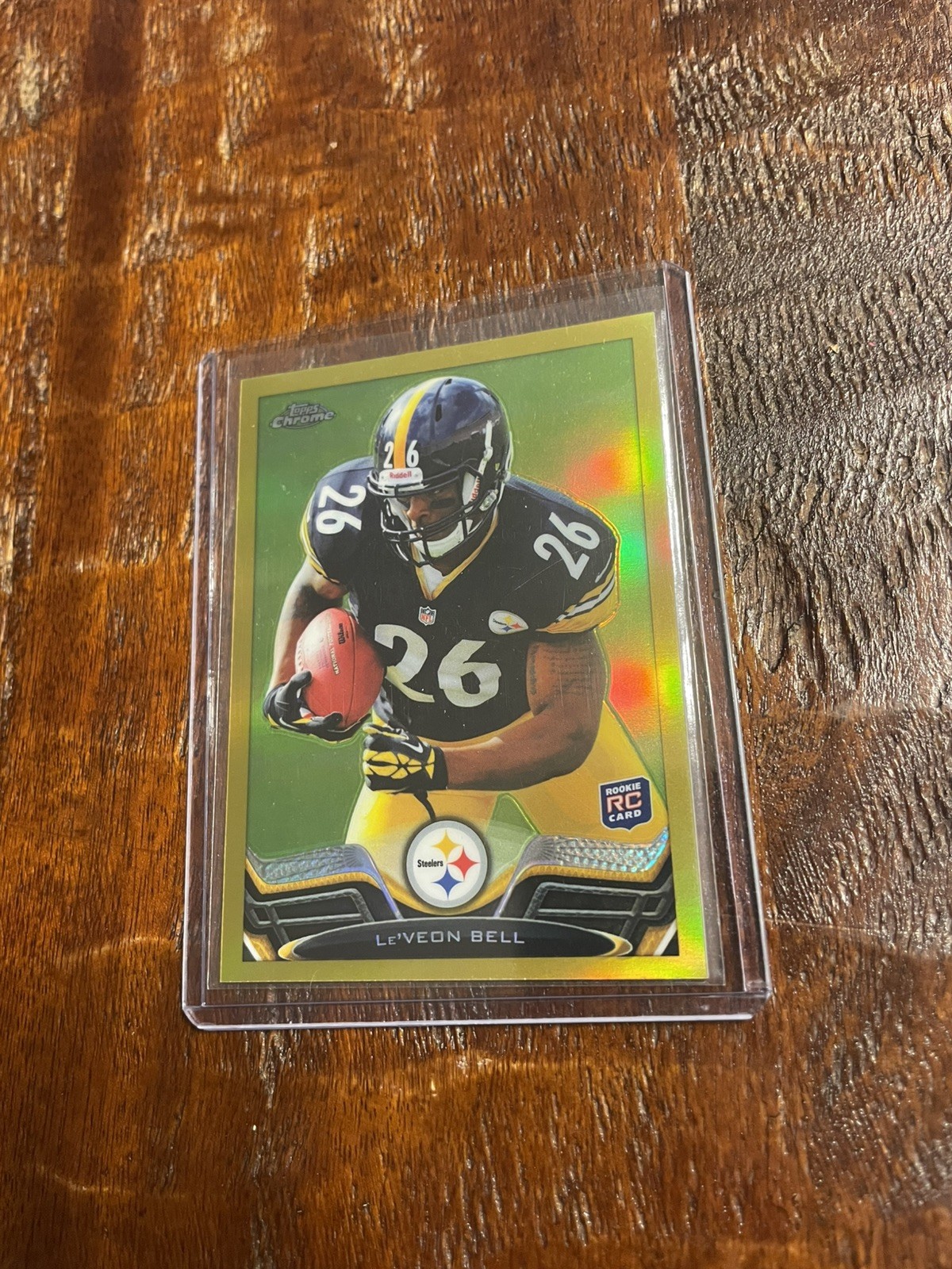 2013 Topps Chrome Gold Le’Veon Leveon Bell Refractor Rookie #09/50 Steelers RC