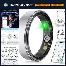 Smart Fitness Tracker Ring - Health Monitor, Sleep, HRV, Heart Rate, SpO2 - Silv