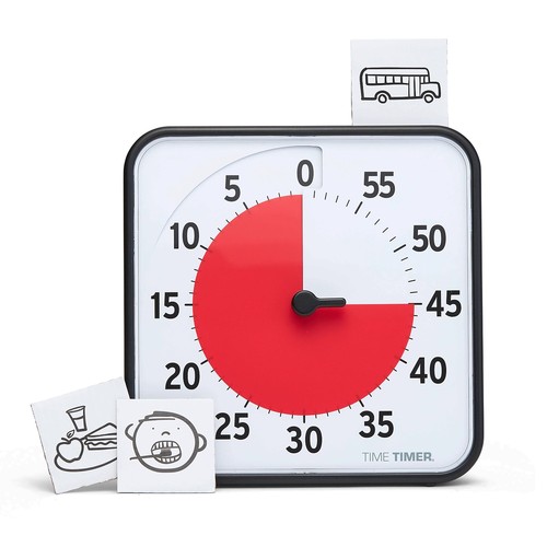 Time Timer 60 Minute Visual Timer 8" Plastic (TTMTT08BW) - Picture 5 of 9