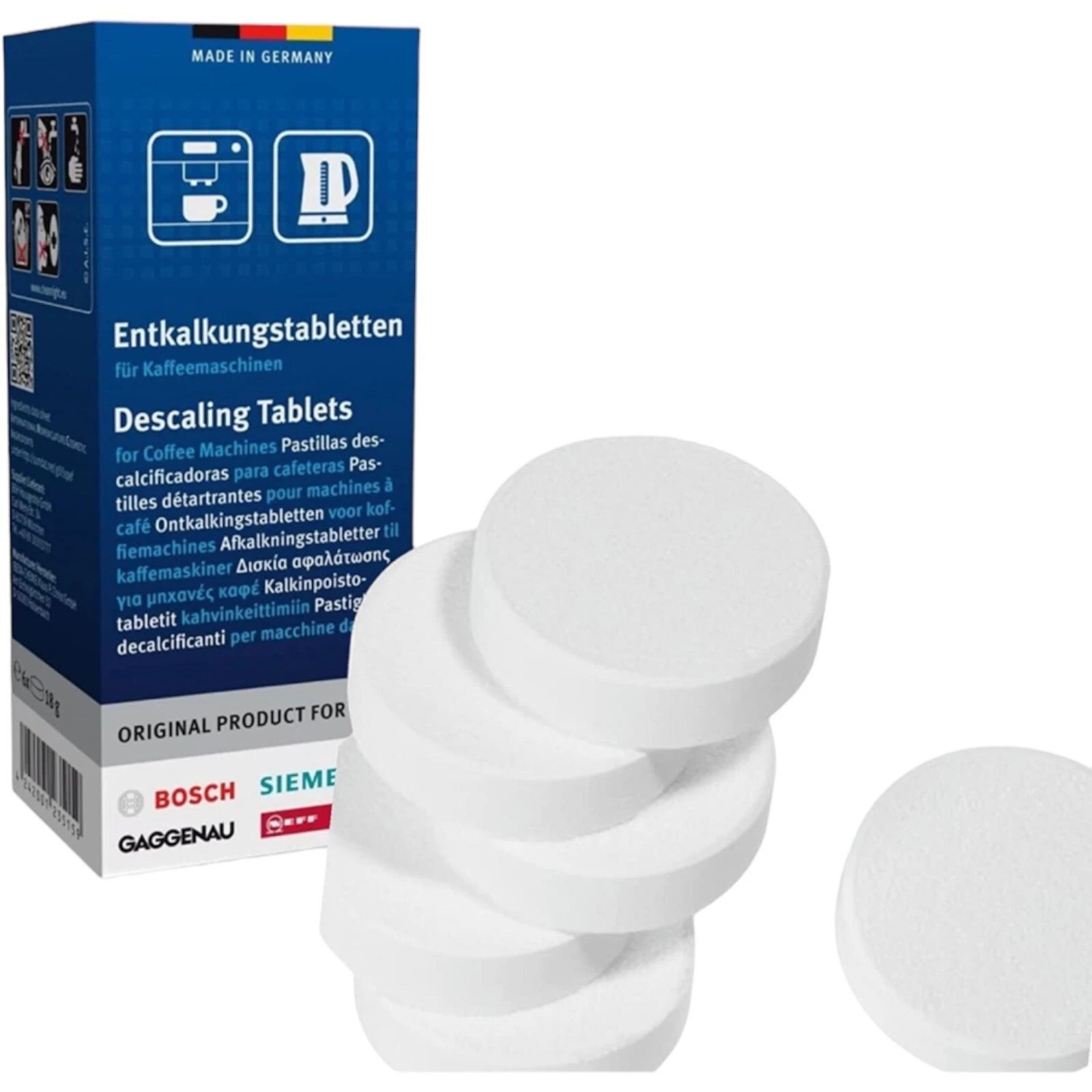 BOSCH NEFF Descaling Tablets for Coffee Machines, Kettles 311864 310967 312453