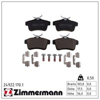 Zimmermann 24922.170.1 Bremsbelagsatz, Scheibenbremse