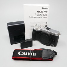 Canon EOS M6 24.2MP Mirrorless Digital Camera Body Black Silver