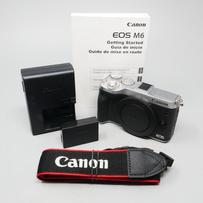 Canon EOS M6 24.2MP Mirrorless Digital Camera Body Black Silver