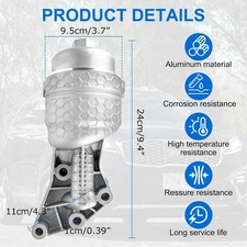 Aluminum Oil Filter Assembly for Genesis G80 Sorento Telluride 263003LAA0